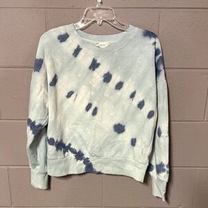 Pink Rose Sky Blue Knit Top